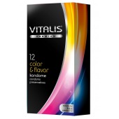 Цветные ароматизированные презервативы VITALIS PREMIUM color   flavor - 12 шт. - Vitalis - купить с доставкой в Омске