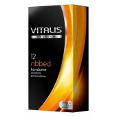Ребристые презервативы VITALIS PREMIUM ribbed - 12 шт. - Vitalis - купить с доставкой в Омске
