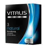 Классические презервативы VITALIS PREMIUM natural - 3 шт. - Vitalis - купить с доставкой в Омске