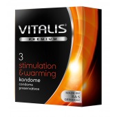 Презервативы VITALIS PREMIUM stimulation   warming с согревающим эффектом - 3 шт. - Vitalis - купить с доставкой в Омске