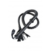 Длинный кожаный кнут с хлопушками на конце - ToyFa - купить с доставкой в Омске