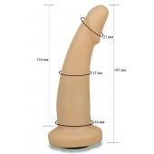 Телесная гладкая насадка Harness - 14,7 см. - LOVETOY (А-Полимер) - купить с доставкой в Омске