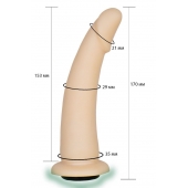 Телесная гладкая насадка-фаллоимитатор Harness - 17 см. - LOVETOY (А-Полимер) - купить с доставкой в Омске