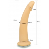 Телесная гладкая насадка-фаллоимитатор Harness - 20 см. - LOVETOY (А-Полимер) - купить с доставкой в Омске