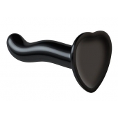 Черный фаллоимитатор-насадка Strap-On-Me P G spot Dildo size S - 16,4 см. - Strap-on-me - купить с доставкой в Омске