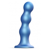 Голубая насадка Strap-On-Me Dildo Plug Balls size S - Strap-on-me - купить с доставкой в Омске