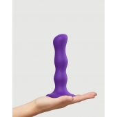 Фиолетовая насадка Strap-On-Me Dildo Geisha Balls size M - Strap-on-me - купить с доставкой в Омске