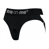 Черные трусики для насадок Heroine Lingerie Harness - size S - Strap-on-me - купить с доставкой в Омске