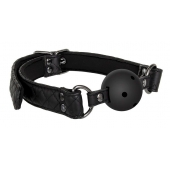 Черный кляп-шарик BALL GAG DIAMOND - Dream Toys - купить с доставкой в Омске