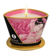 Массажная свеча Rose Petals с ароматом розы - 170 мл. - Shunga - купить с доставкой в Омске