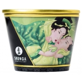 Массажная свеча Exotic Green Tea с ароматом зелёного чая - 170 мл. - Shunga - купить с доставкой в Омске