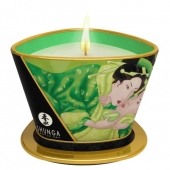 Массажная свеча Exotic Green Tea с ароматом зелёного чая - 170 мл. - Shunga - купить с доставкой в Омске