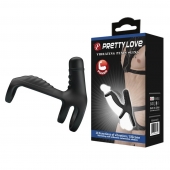 Черная вибронасадка на пенис Vibrating Penis Sling - Baile - в Омске купить с доставкой