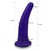 Фиолетовая гладкая изогнутая насадка-плаг - 13,3 см. - LOVETOY (А-Полимер) - купить с доставкой в Омске