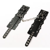 Узорчатые кожаные оковы с регулируемыми ремешками - Crazy Handmade - купить с доставкой в Омске