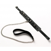 Черный ошейник с шипами и поводком - Crazy Handmade - купить с доставкой в Омске