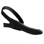 Черный кляп-страпон Masters Mini Face Fuck Strap-On - 14 см. - XR Brands - купить с доставкой в Омске