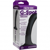 Черная изогнутая насадка Vac-U-Lock G-Spot - 16,5 см. - Doc Johnson - купить с доставкой в Омске
