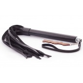 Черная кожаная плеть  Индиго  - 50 см. - Crazy Handmade - купить с доставкой в Омске