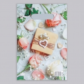 Полиэтиленовый пакет  Подарочек  с вырубной усиленной ручкой - 20 х 30 см. - Сима-Ленд - купить с доставкой в Омске