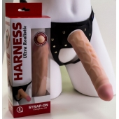 Насадка-фаллос в комплекте с трусиками Harness - 21,6 см. - LOVETOY (А-Полимер) - купить с доставкой в Омске