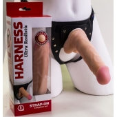 Страпон Harness из двух предметов: регулируемые трусики и насадка-фаллос - 17,5 см. - LOVETOY (А-Полимер) - купить с доставкой в Омске