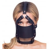 Черный намордник с кляпом-шаром Head Harness With A Gag - Orion - купить с доставкой в Омске