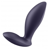 Фиолетовый анальный вибростимулятор Power Plug - Satisfyer - в Омске купить с доставкой