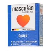 Презервативы с пупырышками Masculan Dotted - 3 шт. - Masculan - купить с доставкой в Омске