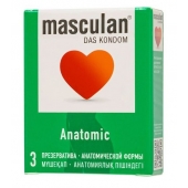 Презервативы анатомической формы Masculan Anatomic - 3 шт. - Masculan - купить с доставкой в Омске