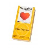 Презервативы с колечками и пупырышками Masculan Ribbed+Dotted - 10 шт. - Masculan - купить с доставкой в Омске