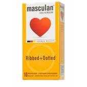 Презервативы с колечками и пупырышками Masculan Ribbed+Dotted - 10 шт. - Masculan - купить с доставкой в Омске