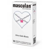 Ультрапрочные презервативы Masculan Ultra Safe Black - 10 шт. - Masculan - купить с доставкой в Омске