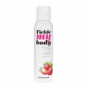 Массажная хрустящая пенка Tickle My Body Strawberry с ароматом клубники - 150 мл. - Love to Love - купить с доставкой в Омске