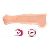 Телесная фантазийная насадка на член Cock Sleeve Size L - KOKOS - в Омске купить с доставкой