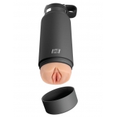 Серый мастурбатор в виде бутылки F*ck Flask - Pipedream - в Омске купить с доставкой
