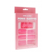 Набор из 7 розовых насадок на пенис ONE-A-DAY PENIS SLEEVES PINK - Seven Creations - в Омске купить с доставкой