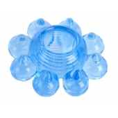 Голубая гелевая насадка-цветок - Toyfa Basic - в Омске купить с доставкой
