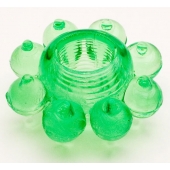 Зеленое эрекционное кольцо-цветок - Toyfa Basic - в Омске купить с доставкой