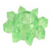 Зеленое эрекционное кольцо-звезда - Toyfa Basic - в Омске купить с доставкой