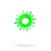 Зеленое эрекционное кольцо-солнце - Toyfa Basic - в Омске купить с доставкой