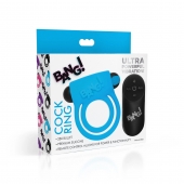 Голубое эрекционное виброкольцо 28X Remote Control Vibrating Cock Ring   Bullet - XR Brands - в Омске купить с доставкой