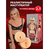 Двусторонний мастурбатор Lola Taylor - 22 см. - ФлешНаш - в Омске купить с доставкой