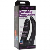 Черная насадка-фаллоимитатор для двойной стимуляции Double Penetrator - 16 см. - Doc Johnson - купить с доставкой в Омске