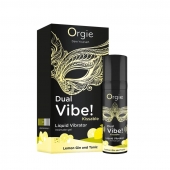 Съедобный жидкий вибратор Dual Vibe! со вкусом лимонного джина с тоником - 15 мл. - ORGIE - купить с доставкой в Омске