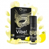 Съедобный жидкий вибратор Dual Vibe! со вкусом лимонного джина с тоником - 15 мл. - ORGIE - купить с доставкой в Омске