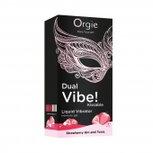 Съедобный жидкий вибратор Dual Vibe! со вкусом клубничного джина с тоником - 15 мл. - ORGIE - купить с доставкой в Омске