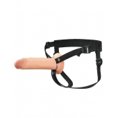 Полый страпон на ремнях 8’’ Hollow Silicone Strap-on - Pipedream - купить с доставкой в Омске