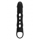 Черная насадка-удлинитель Vibrating Extender With Remote с вибрацией - Dream Toys - в Омске купить с доставкой
