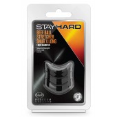 Черное эрекционное кольцо на мошонку Beef Ball Stretcher Snug X Long - Blush Novelties - в Омске купить с доставкой